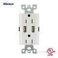 Type-A Dual USB Socket wall outlet Receptacle